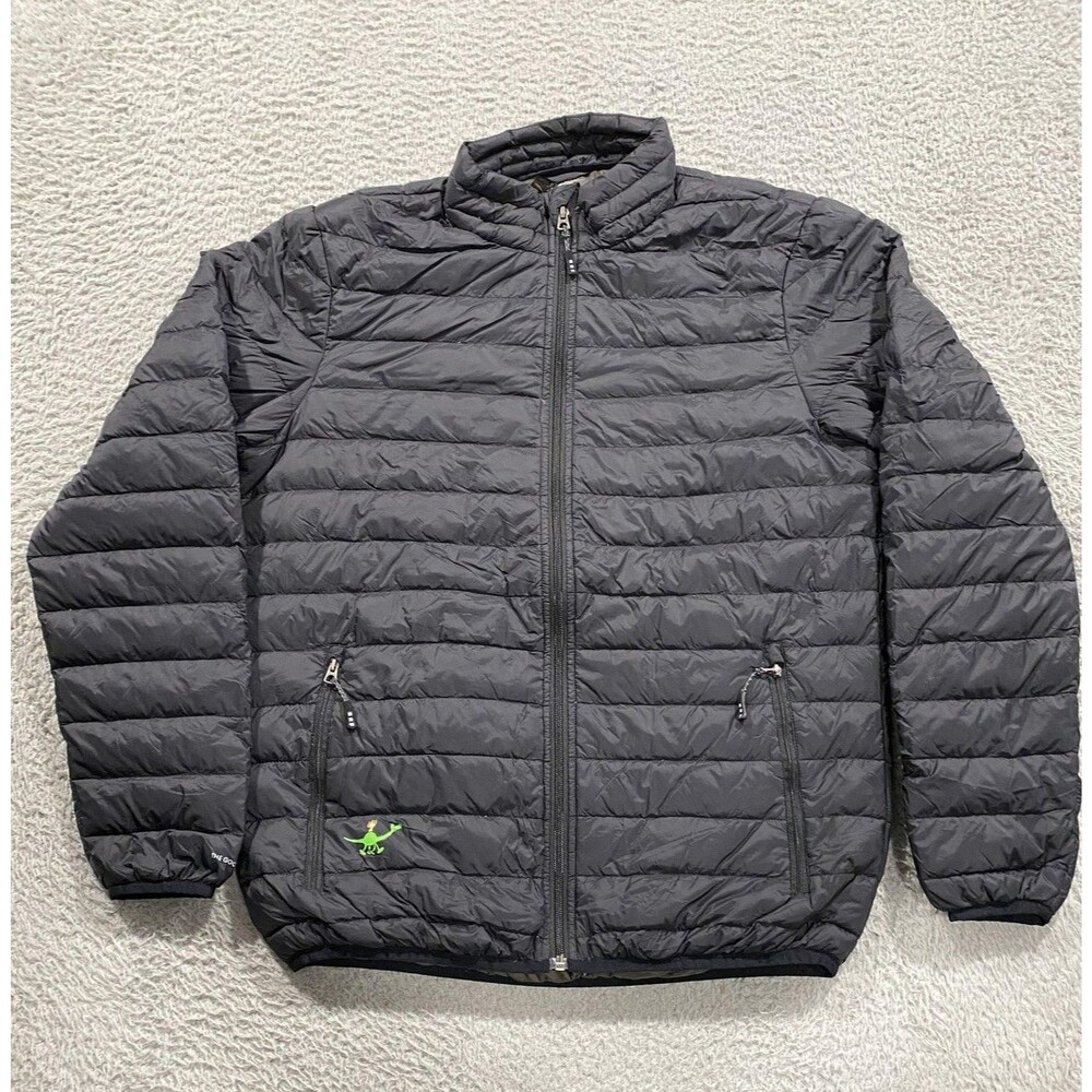The Good Dinosaur Jacket Mens Medium Black Down Disney Pixar Puffer Quilted Arlo